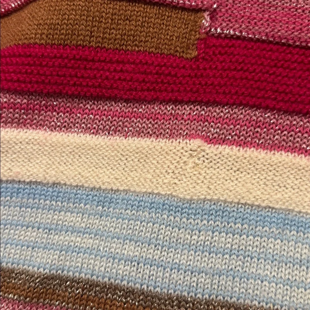 St John Wool magenta pink with stripes sweater vest size Medium